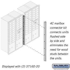 SALSBURY INDUSTRIES 3716CK Horizontaler Briefkasten-Anschlusssatz, 1 x 50.75 x 1.5 Zoll Größe, versenkt montiert | CE7JFX