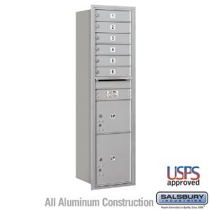 SALSBURY INDUSTRIES 3716S-06ARU Standard Horizontal MailBox, 4C, 16.375 x 56.75 x 17 Inch Size | CE7HMY