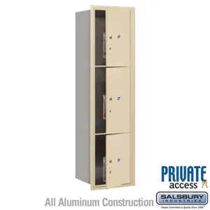 SALSBURY INDUSTRIES 3716S-3PSFP Outdoor Parcel Locker, 16.375 x 56.75 x 17 Inch Size, With Private Access | CE7HPG