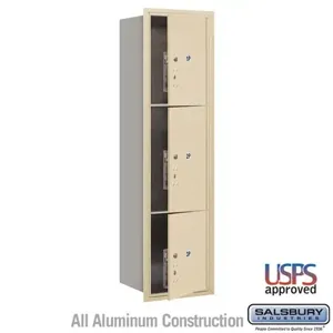 SALSBURY INDUSTRIES 3716S-3PSFU Outdoor Parcel Locker, 16.375 x 56.75 x 17 Inch Size, Sandstone | CE7HPJ