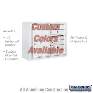 SALSBURY INDUSTRIES 3806D-05CFU Standard Horizontal MailBox, 4C, 32.25 x 24.625 x 17.5 Inch Size, 6 Door High | CE7JRX