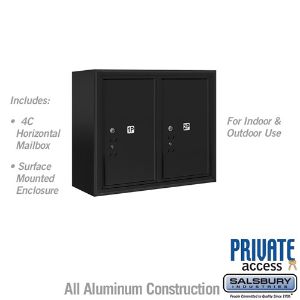 SALSBURY INDUSTRIES 3806D-2PBFP Outdoor Parcel Locker, 32.25 x 24.625 x 17.5 Inch Size, With Private Access | CE7EJF