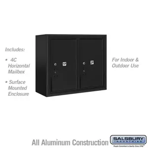 SALSBURY INDUSTRIES 3806D-2PBFU Outdoor Parcel Locker, 32.25 x 24.625 x 17.5 Inch Size, 6 Door High, Black | CE7EJG