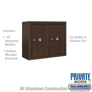 SALSBURY INDUSTRIES 3806D-2PZFP Outdoor Parcel Locker, 32.25 x 24.625 x 17.5 Inch Size, With Private Access | CE7EJH