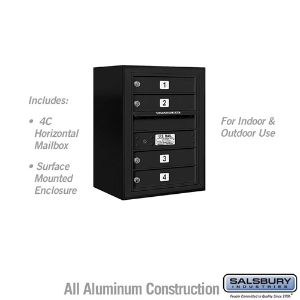 SALSBURY INDUSTRIES 3806S-04BFU Standard Horizontal MailBox, 4C, 17.5 x 24.625 x 17.5 Inch Size, 6 Door High | CE7EHD