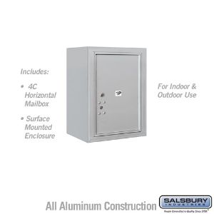 SALSBURY INDUSTRIES 3806S-1PAFU Outdoor Parcel Locker, 17.5 x 24.625 x 17.5 Inch Size, 6 Door High, Aluminium | CE7EHW