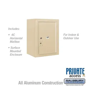 SALSBURY INDUSTRIES 3806S-1PSFP Outdoor Parcel Locker, 17.5 x 24.625 x 17.5 Inch Size, With Private Access | CE7EJB