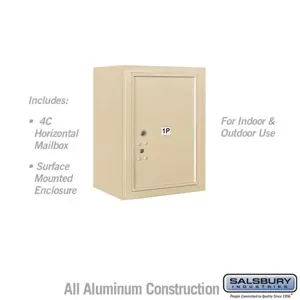 SALSBURY INDUSTRIES 3806S-1PSFU Outdoor Parcel Locker, 17.5 x 24.625 x 17.5 Inch Size, 6 Door High, Sandstone | CE7EJC