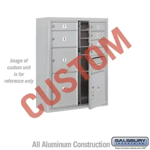 SALSBURY INDUSTRIES 3810D-CAFU Horizontal MailBox, 4C, 32.25 x 38.6 x 17.5 Inch Size, 10 Door, Aluminium | CE7KEF