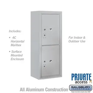 SALSBURY INDUSTRIES 3810S-2PAFP Outdoor Parcel Locker, 17.5 x 38.625 x 17.5 Inch Size, 10 Door High, Aluminium | CE7XWW