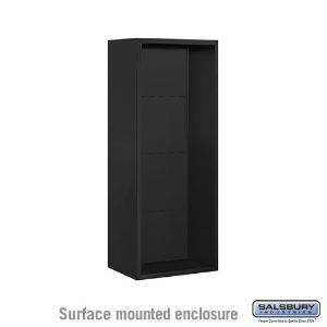 SALSBURY INDUSTRIES 3810S-BLK Enclosure, 32.25 x 38.625 x 17.5 Inch Size, Black, Surface Mounted | CE7JXD