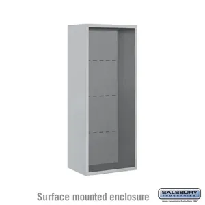 SALSBURY INDUSTRIES 3810S Horizontal Mailbox Enclosuree, 17.5 x 38.62 x 17.5 Inch Size, Surface Mounted | CE7EBG