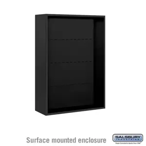 SALSBURY INDUSTRIES 3811D-BLK Enclosure, 32.25 x 42.125 x 17.5 Inch Size, Black, Surface Mounted | CE7JXF