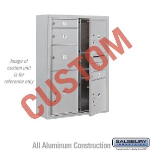 SALSBURY INDUSTRIES 3811D-CAFU Standard Horizontal MailBox, 4C, 32.25 x 42.125 x 17.5 Inch Size, Aluminium | CE7KFC