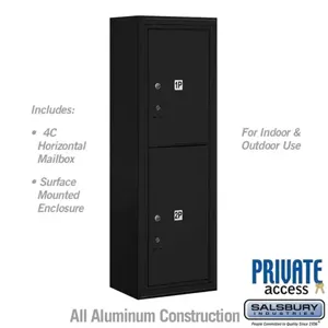 SALSBURY INDUSTRIES 3811S-2PBFP Outdoor Parcel Locker, 17.5 x 42.125 x 17.5 Inch Size, With Private Access | CE7DZK