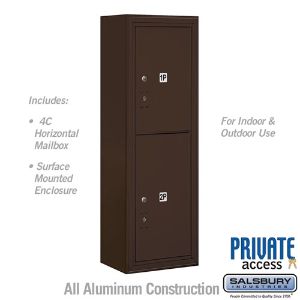 SALSBURY INDUSTRIES 3811S-2PZFP Outdoor Parcel Locker, 17.5 x 42.125 x 17.5 Inch Size, With Private Access | CE7DZM