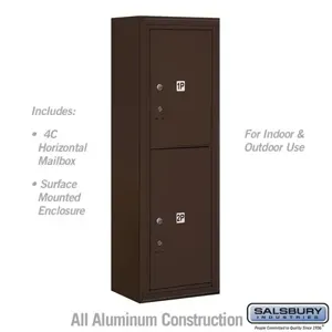 SALSBURY INDUSTRIES 3811S-2PZFU Outdoor Parcel Locker, 17.5 x 42.125 x 17.5 Inch Size, 11 Door High, Bronze | CE7DZN