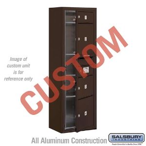 SALSBURY INDUSTRIES 3811S-CZFU Standard Horizontal MailBox, 4C, 17.5 x 42.125 x 17.5 Inch Size, 11 Door High | CE7KFT
