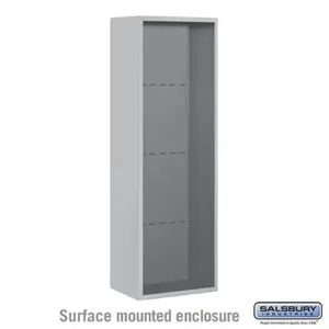 SALSBURY INDUSTRIES 3811S Horizontal Mailbox Enclosure, 4C, 17.5 x 42.12 x 17.5 Inch Size, Surface Mounted | CE7EBL