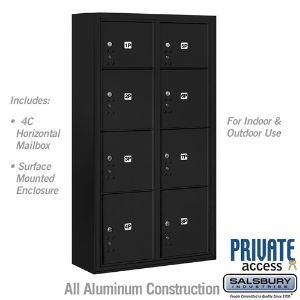 SALSBURY INDUSTRIES 3816D-8PBFP Outdoor Parcel Locker, 32.5 x 57.875 x 17.5 Inch Size, With Private Access | CE7HTP