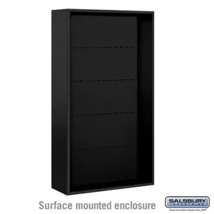 SALSBURY INDUSTRIES 3816D-BLK Enclosure, 32.25 x 57.875 x 17.5 Inch Size, Black, Surface Mounted | CE7JXK