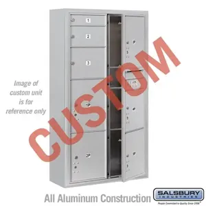 SALSBURY INDUSTRIES 3816D-CAFU Standard Horizontal MailBox, 4C, 32.25 x 57.875 x 17.5 Inch Size, Aluminium | CE7KFV