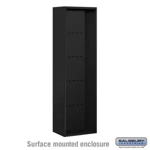 SALSBURY INDUSTRIES 3816S-BLK Enclosure, 32.25 x 57.875 x 17.5 Inch Size, Black, Surface Mounted | CE7JXM