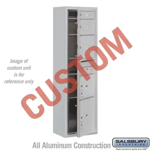 SALSBURY INDUSTRIES 3816S-CAFU Standard Horizontal MailBox, 4C, 17.5 x 57.875 x 17.5 Inch Size, Aluminium | CE7KGF