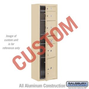 SALSBURY INDUSTRIES 3816S-CSFU Horizontaler Standard-Briefkasten, 4C, 17.5 x 57.875 x 17.5 Zoll Größe, Sandstein | CE7KGM