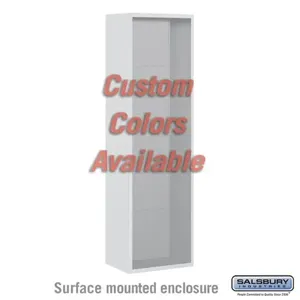 SALSBURY INDUSTRIES 3816S-CST Enclosure, 17.5 x 57.875 x 17.5 Inch Size, Custom Color, Surface Mounted | CE7JXL