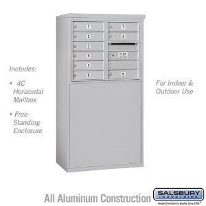 SALSBURY INDUSTRIES 3906D-09 Standard Horizontal MailBox, 4C, 51.75 Inch Size | CE7GZD