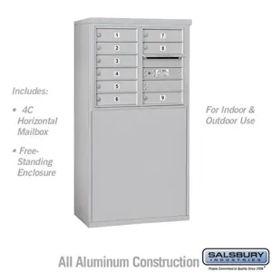 SALSBURY INDUSTRIES 3906D-09 Standard Horizontal MailBox, 4C, 51.75 Inch Size | CE7GZD