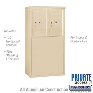 SALSBURY INDUSTRIES 3906D-2PSFP Outdoor Parcel Locker, 32.25 x 51.75 x 19 Inch Size, With Private Access | CE7EDZ