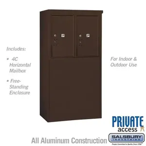 SALSBURY INDUSTRIES 3906D-2PZFP Outdoor Parcel Locker, 32.25 x 51.75 x 19 Inch Size, With Private Access | CE7EDX