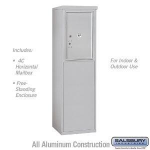 SALSBURY INDUSTRIES 3906S-1PAFU Outdoor Parcel Locker, 17.5 x 51.75 x 19 Inch Size, 6 Door High, Aluminium | CE7EDK