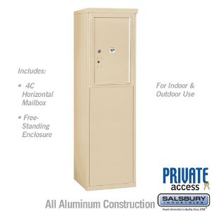 SALSBURY INDUSTRIES 3906S-1PSFP Outdoor Parcel Locker, 17.5 x 51.75 x 19 Inch Size, With Private Access | CE7EDQ
