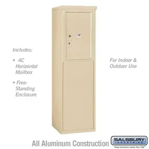 SALSBURY INDUSTRIES 3906S-1PSFU Outdoor Parcel Locker, 17.5 x 51.75 x 19 Inch Size, 6 Door High, Sandstone | CE7EDR