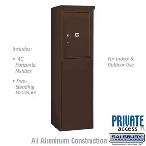 SALSBURY INDUSTRIES 3906S-1PZFP Outdoor Parcel Locker, 17.5 x 51.75 x 19 Inch Size, With Private Access | CE7EDN