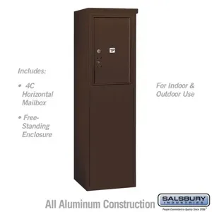 SALSBURY INDUSTRIES 3906S-1PZFU Outdoor Parcel Locker, 17.5 x 51.75 x 19 Inch Size, 6 Door High, Bronze | CE7EDP