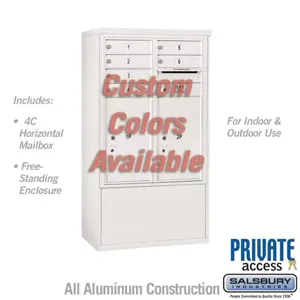 SALSBURY INDUSTRIES 3910D-06CFP Standard Horizontal MailBox, 4C, 32.25 x 52.75 x 19 Inch Size, 10 Door High | CE7GZZ