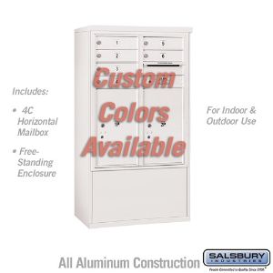 SALSBURY INDUSTRIES 3910D-06CFU Standard Horizontal MailBox, 4C, 32.25 x 52.75 x 19 Inch Size, 10 Door High | CE7HAA