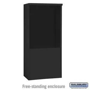 SALSBURY INDUSTRIES 3910D-BLK Enclosure, 32.25 x 65.75 x 19 Inch Size, Black, Free Standing | CE7HDG