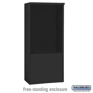 SALSBURY INDUSTRIES 3911D-BLK Enclosure, 32.25 x 69.25 x 19 Inch Size, Black, Free Standing | CE7HDL