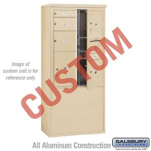 SALSBURY INDUSTRIES 3911D-CSFU Standard Horizontal MailBox, 4C, 32.25 x 69.25 x 19 Inch Size, 11 Door High | CE7KAJ