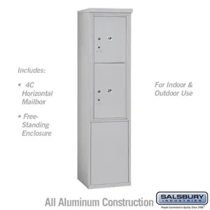 SALSBURY INDUSTRIES 3911S-2P Standard Horizontal MailBox, 4C, 17.5 x 69.25 x 19 Inch Size, 11 Door High | CE7HBQ