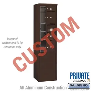 SALSBURY INDUSTRIES 3911S-CZFP Horizontal MailBox, 4C, 17.5 x 69.2 x 19 Inch Size, 11 Door High, Bronze | CE7KAW