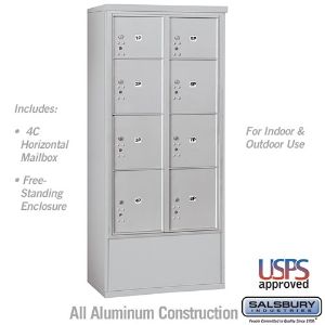 SALSBURY INDUSTRIES 3916D-8P Standard Horizontal MailBox Unit, 32.25 x 72 x 19 Inch Size, Free Standing | CE7HCE