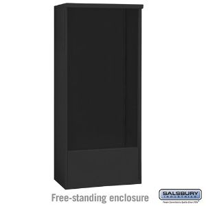 SALSBURY INDUSTRIES 3916D-BLK Enclosure, 32.25 x 72 x 19 Inch Size, Black, Free Standing | CE7HDQ