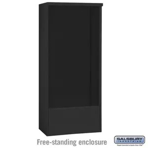 SALSBURY INDUSTRIES 3916D-BLK Enclosure, 32.25 x 72 x 19 Inch Size, Black, Free Standing | CE7HDQ