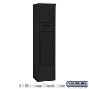 SALSBURY INDUSTRIES 3916S-1CBF Horizonta Collection Box, 4C, 17.5 x 72 x 19 Inch Size, Black, Free Standing | CE7HGG